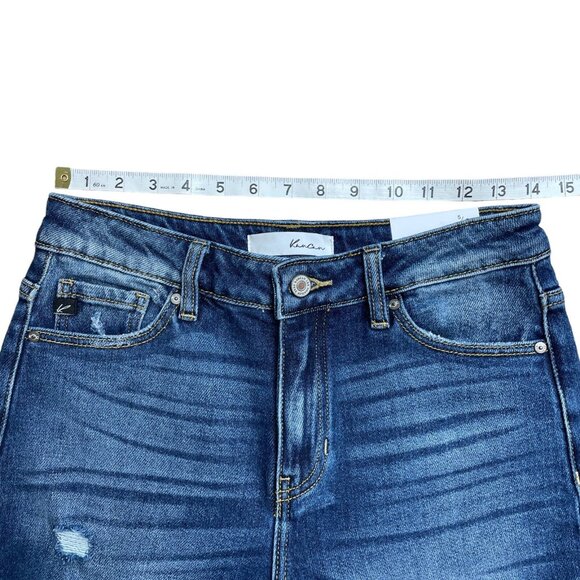 KANCAN JEANS MILAN HIGH RISE MOM SIZE 5/26 DISTRESSED KC9197D RELAXED FIT NWT - Picture 11 of 14